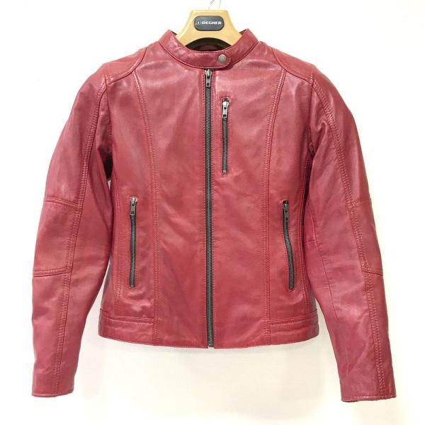 Frau DEGNER フラウデグナー レザージャケット 2302 レッド レディース Sサイズ 羊...