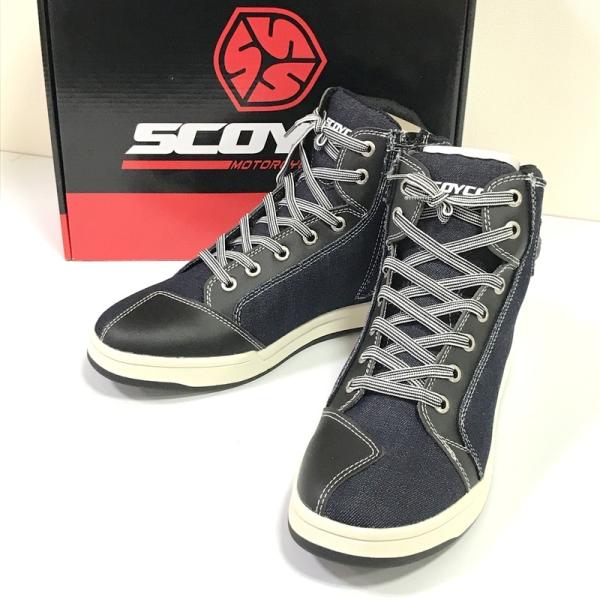 未使用 SCOYCO スコイコ TOURING BOOTS ツーリングブーツ MT016-2 デニム...