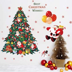 サンタクロース ステッカー クリスマスツリー ...の詳細画像1