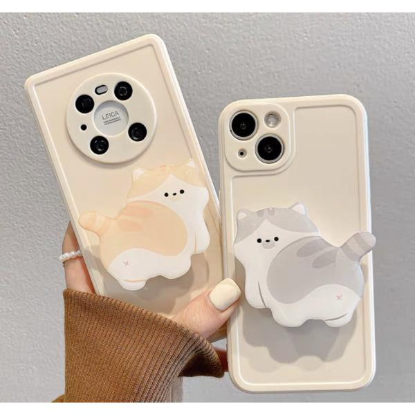 スマホスタンド 2個セット 猫 ねこ おしゃれ かわいい ポップグリップ 韓国 グリップトック スマ...