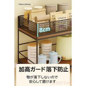 収納ワゴン キャスター付き 2段ラック メッシ...の詳細画像1