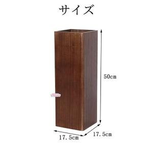 木製 傘立て スクエア 大容量 水受けトレー付...の詳細画像4