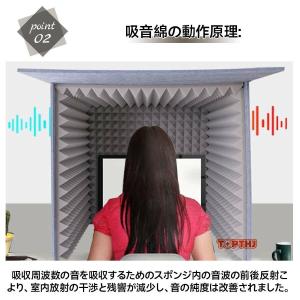 簡易防音室 1人用マイク 防音 吸音材 防音シ...の詳細画像4
