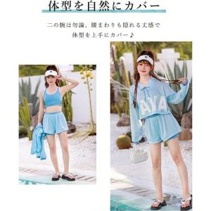 水着 レディース 体型カバー 3点セット 高校...の詳細画像2