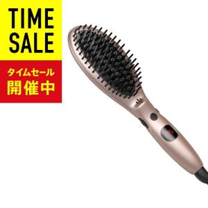 Anjou ストレートヘアアイロン ブラシアイロン マイナスイオン ダイヤル式 MAX230℃ 自動電源OFF 温度ロック機能 海外対応 縮毛矯正