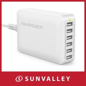 RAVPower USB充電器 (60W 6ポート) USB コンセント 急速