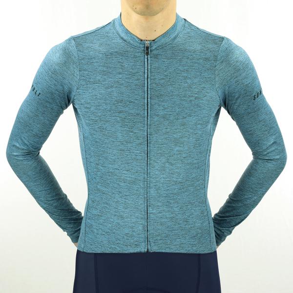 【SALE 20%OFF】ヘザー長袖ジャージ［スモーキーブルー］【返品・交換不可】