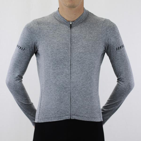 【SALE 20%OFF】ヘザー長袖ジャージ［グレー］【返品・交換不可】