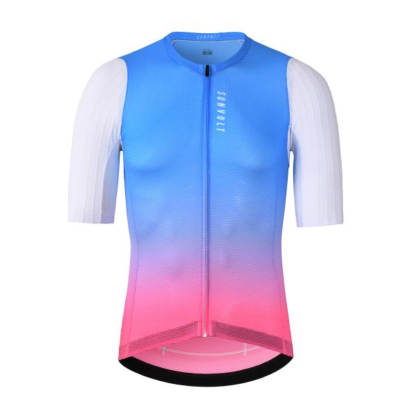 【SALE 20%OFF】エアロメッシュ半袖ジャージ ［チェリーブルー］【返品・交換不可】