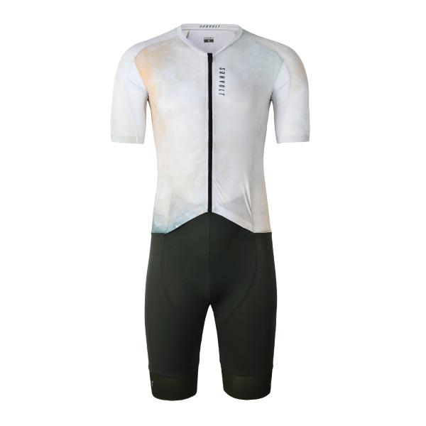 スタンダード半袖セパレートワンピース ［カーキxカーキパンツ］