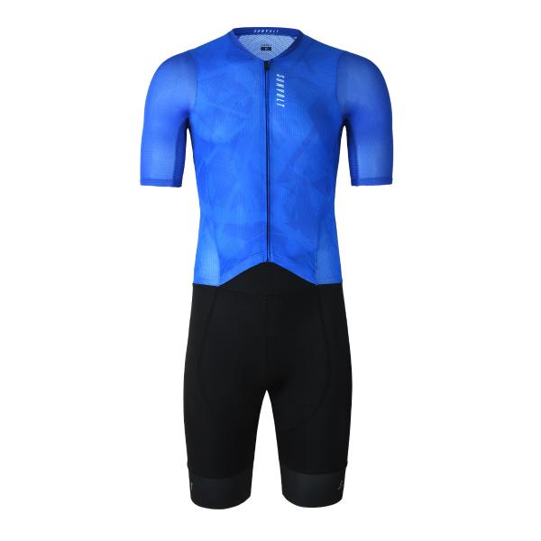 PROパフォーマンス半袖セパレートワンピース ［ブルーx黒パンツ］