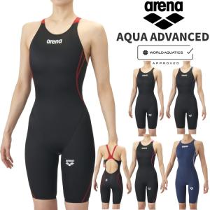 アリーナ arena 水着 レディース 競泳水着 WA承認 レーシングワンピース ハーフスパッツ AQUA ADVANCED AS6SRC20L
