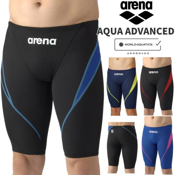 アリーナ arena 水着 メンズ 競泳水着 WA承認 レーシングハーフスパッツ AQUA ADVA...