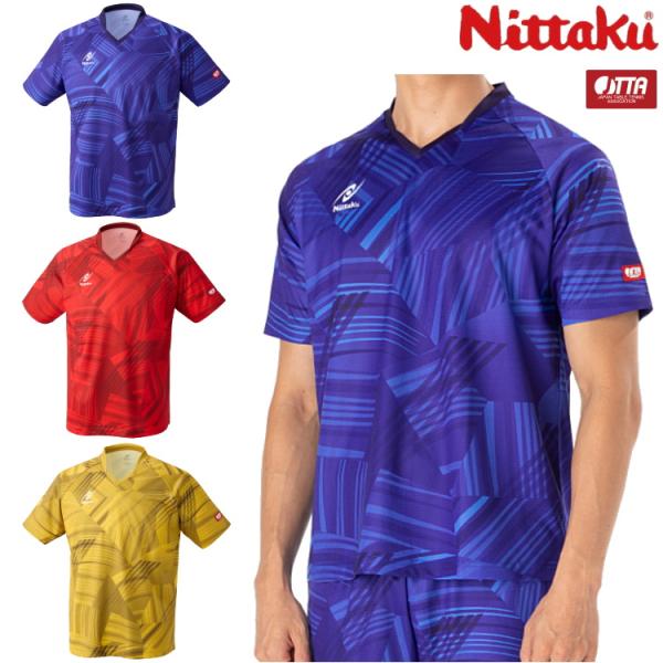 卓球ユニフォーム ニッタク Nittaku ブライトバモスシャツ メンズ レディース ジュニアサイズ...