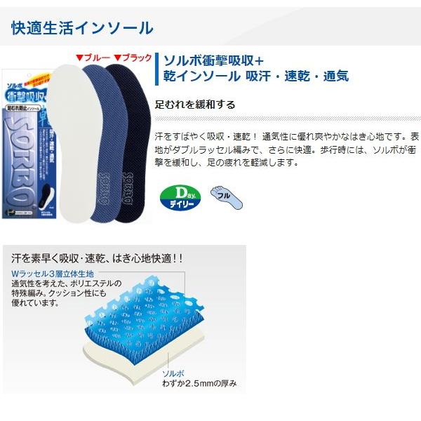 SORBO ソルボ インソール DSIS ソルボ衝撃吸収＋乾インソール フルインソールタイプ 靴の中...