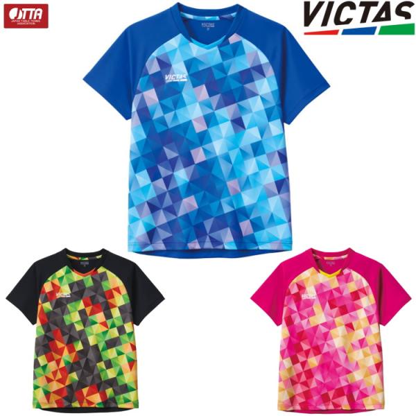 卓球ユニフォーム VICTAS PLAY ヴィクタス プリズム ゲームシャツ メンズ レディース 6...