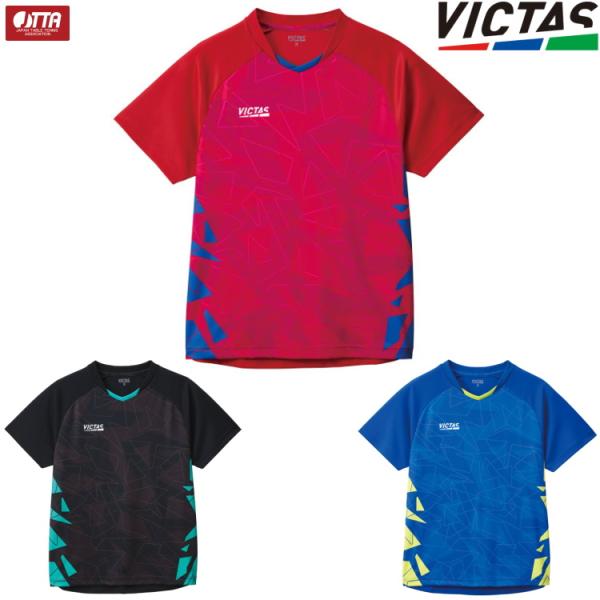 卓球ユニフォーム VICTAS PLAY ヴィクタス シャーズ ゲームシャツ メンズ レディース 6...