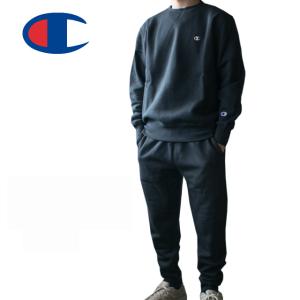 チャンピオン スウェット 上下セット メンズ 裏起毛 クルートレーナー＆テーパードパンツ セットアップ c3-w005/c3-w206