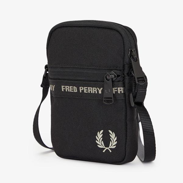 FRED PERRY フレッドペリー テープド サイドバッグ L7299 black【男女兼用/ミニ...