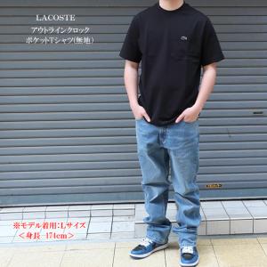 ラコステ tシャツ メンズ アウトラインクロックポケットTシャツ 半袖 th5581-99 lacoste｜sunwear