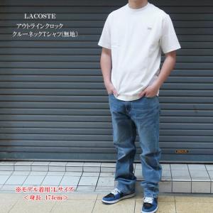 ラコステ tシャツ メンズ アウトラインクロッククルーネックTシャツ 半袖 th5582-99  lacoste｜sunwear