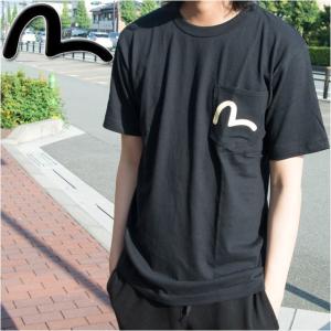 Evisu エヴィス エビス Tシャツ メンズ ポケット付き半袖tシャツ 1 Poket 舗 カモメプリント Ts 1609 08 Kamome