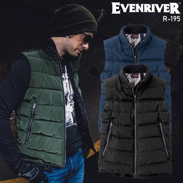 作業服 防寒着 ファイバーダウンベスト EVENRIVER イーブンリバー r-195 メンズ 軽量...