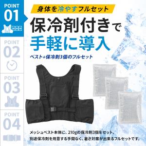 空調風神服 アイスベスト メッシュベスト&am...の詳細画像2