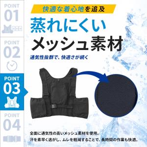 空調風神服 アイスベスト メッシュベスト&am...の詳細画像4