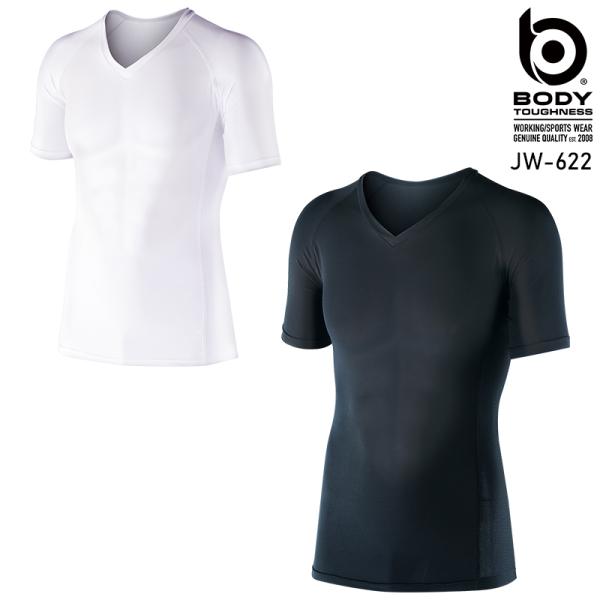 ボディータフネス BT冷感・消臭パワーストレッチ半袖Vネックシャツ春夏用 メンズ JW-622 おた...