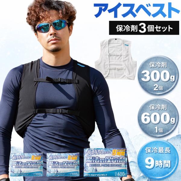 【2026春夏新作】  アイスベスト メッシュベスト&amp;保冷剤セット 作業服 春夏用 メンズ 2653...