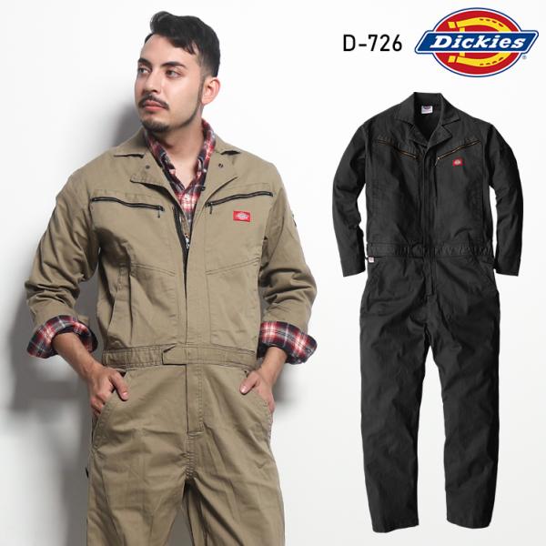 作業服 Dickies(ディッキーズ) ストレッチ 長袖つなぎ服 男女兼用 D-726 オールシーズ...