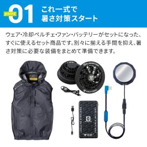 グラディエーター 作業着 ベスト・ファン・バッ...の詳細画像2