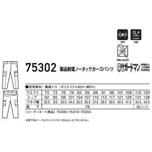 作業ズボン 作業着 作業服 春夏用 製品制電ノ...の詳細画像1