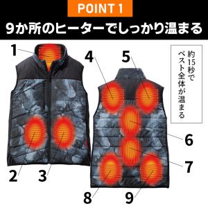 作業服 防寒着 自重堂 電熱ベスト バッテリー...の詳細画像3