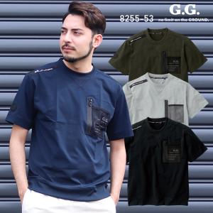 G.G. 春夏 作業着 作業服 おしゃれ かっこいい 半袖 ハーフジップ