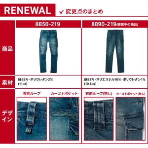 寅壱 作業服 寅壱 作業ズボン デニム カーゴ...の詳細画像3