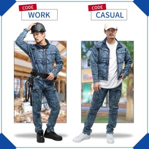 寅壱 作業服 寅壱 作業ズボン デニム カーゴ...の詳細画像5
