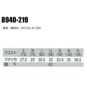 寅壱 作業服 作業ズボン デニム カーゴパンツ...の詳細画像1