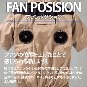 HOOH 空調作業服 半袖 ハイバック ブルゾ...の詳細画像2