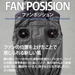 HOOH 空調作業服 ベスト ハイバック ウェ...の詳細画像2