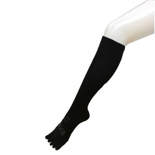 ゆびのばロング　ブラック　22.0-25.5ｃｍ　5本指　ゆびのばソックス　HSLONG-BLK (...