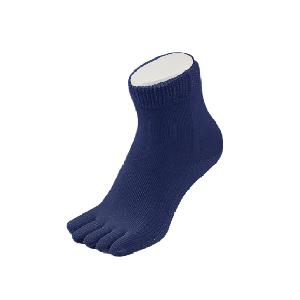 ゆびのばショート　ブルー　Mサイズ　25.5〜28.0cm　5本指　ゆびのばソックス　YSFSHT-...