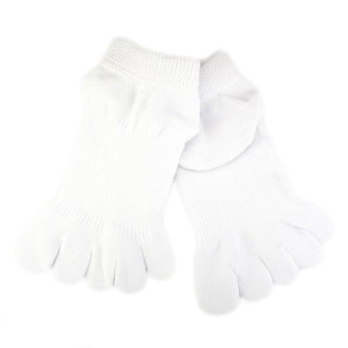 ゆびのばアンクル　ホワイト　Ｍサイズ　25.0-27.5ｃｍ　5本指　ゆびのばソックス　YSANKL...