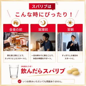 二日酔い 肝臓 サプリメント スパリブ SUP...の詳細画像4