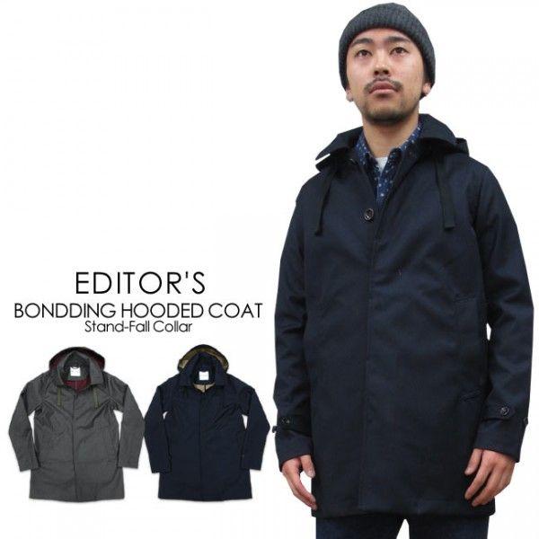 EDITOR'S エディターズ ボンディング フーデッド ステンカラー ロングコート