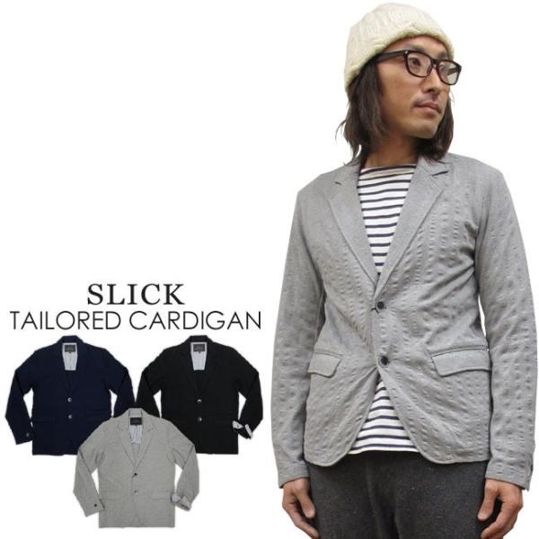 Slick スリック 鹿の子テーラード・カーディガン TAILORED CARDIGAN