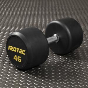 IROTEC(アイロテック) ジムダンベル 46KG/ ダンベル ラバーダンベル トレーニング器具 筋トレ器具 筋トレグッズ ベンチプレス バーベル ウエイトトレーニング