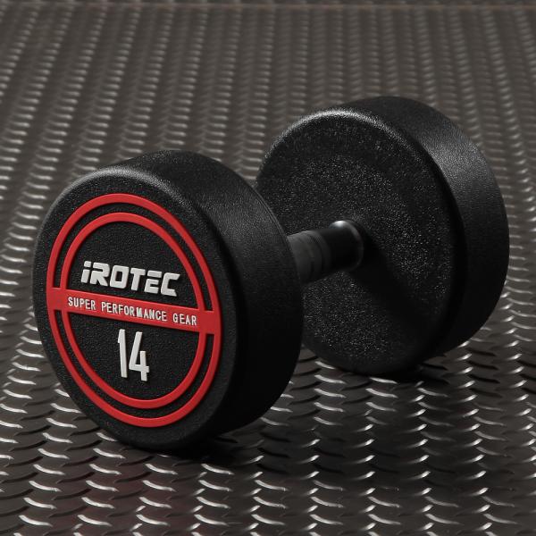 IROTEC（アイロテック）NEWラバージムダンベル14KG / ダンベル ラバーダンベル バーベル...