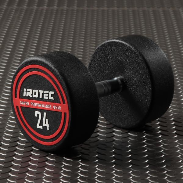 IROTEC（アイロテック）NEWラバージムダンベル24KG / ダンベル ラバーダンベル バーベル...